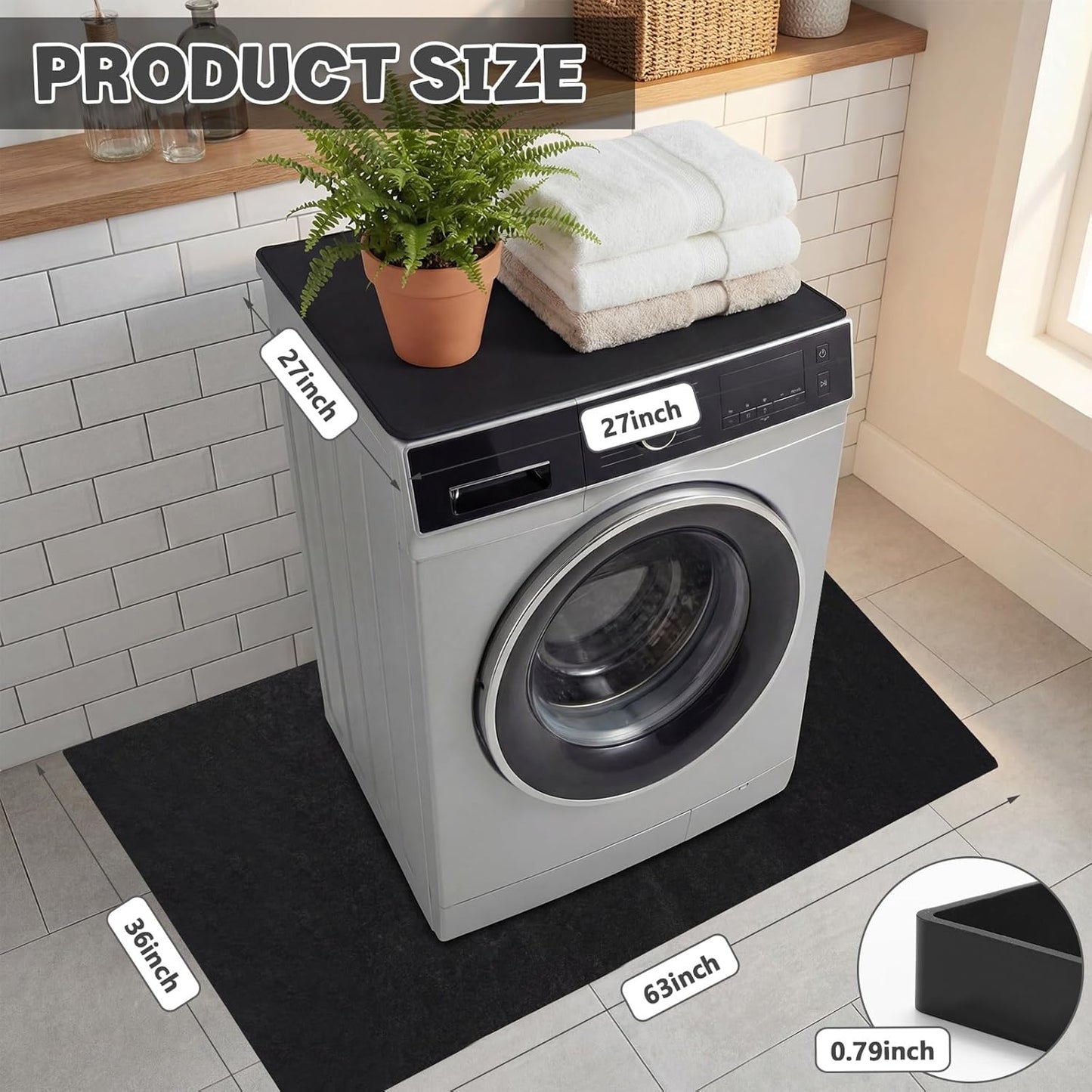 Fundas secadora y lavadora 27x27pulg silicona antiderrap