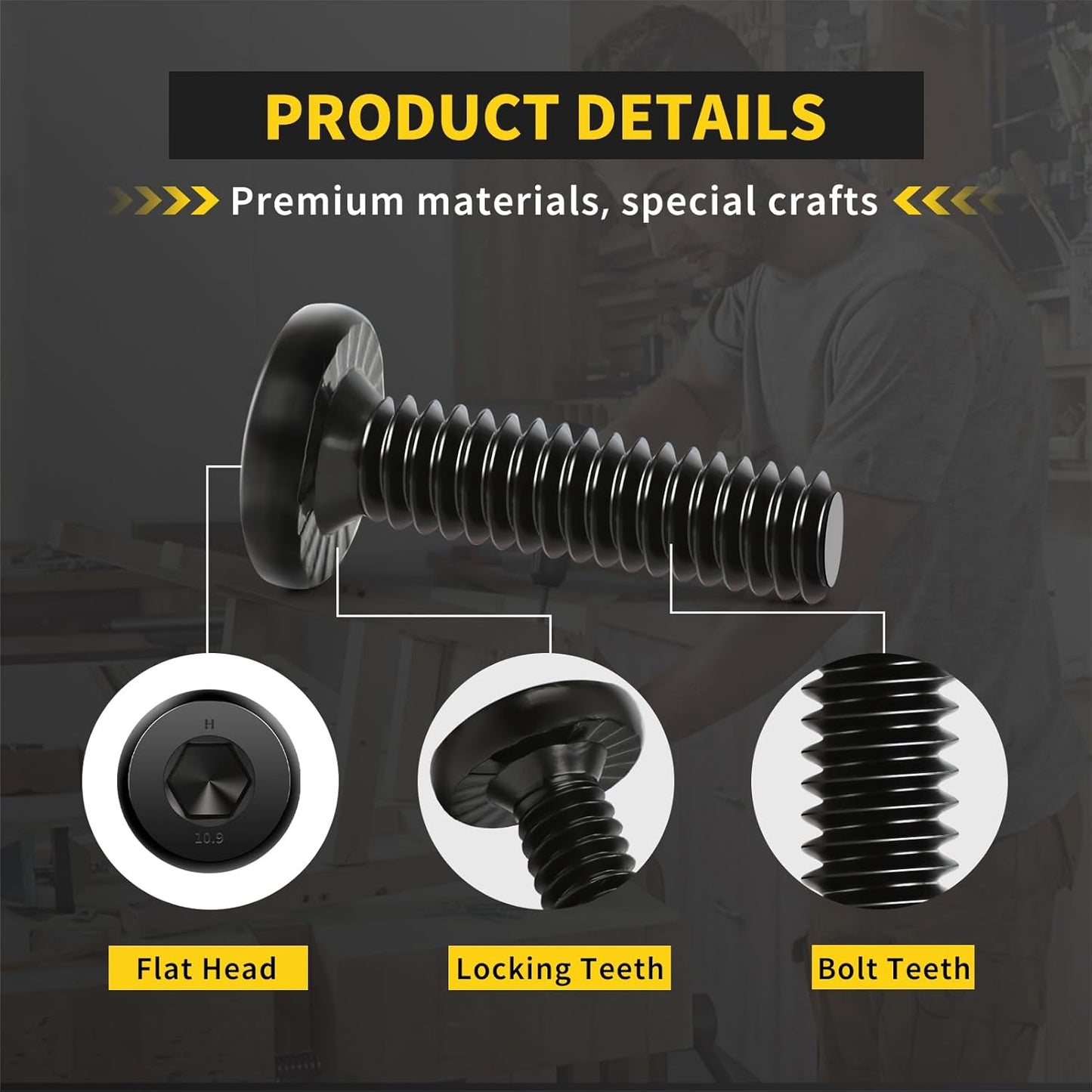 Tornillos Allen 1/4-20 x 1-1/4 pulg set 25 con llave