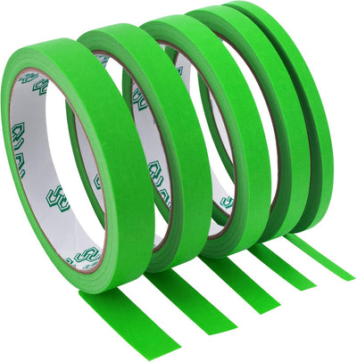 5 Rollos Cinta Adhesiva A Rayas 1/5-3/5pulg Pintura Automóvil Verde
