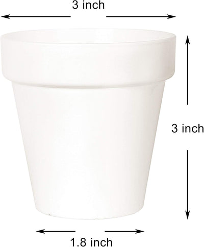 10 Macetas Plástico 3pulg Interiores con Drenaje