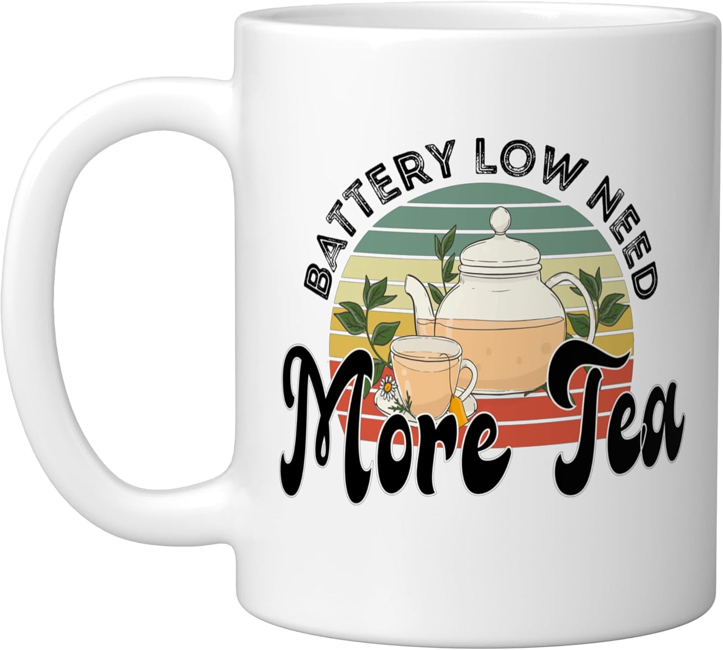 Taza de té cerámica para amantes del té blanca