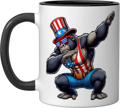 Taza Cerámica Bandera Americana Día de la Independencia