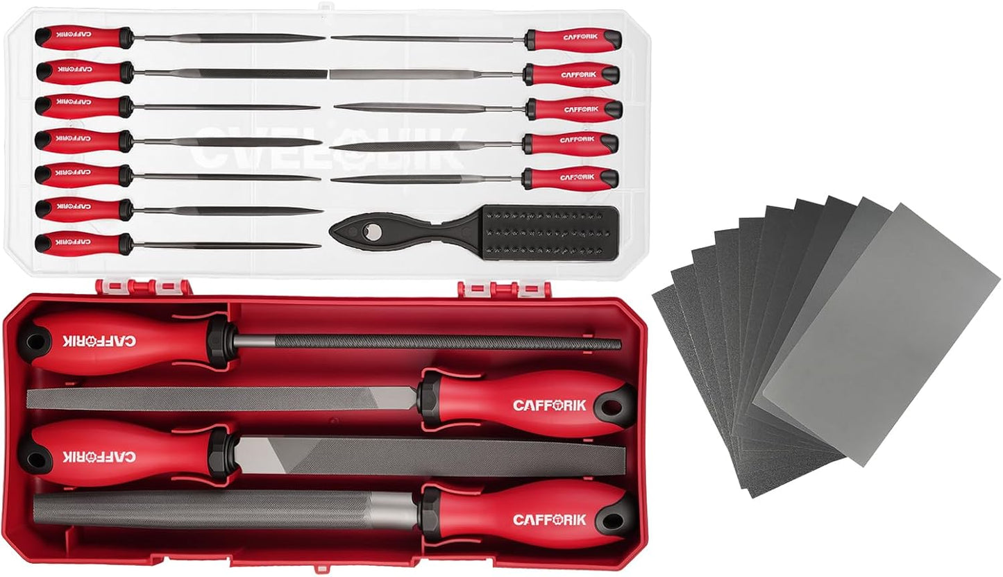 Set 27 Pzas Herramientas Metal Madera con Lijas y Cepillo