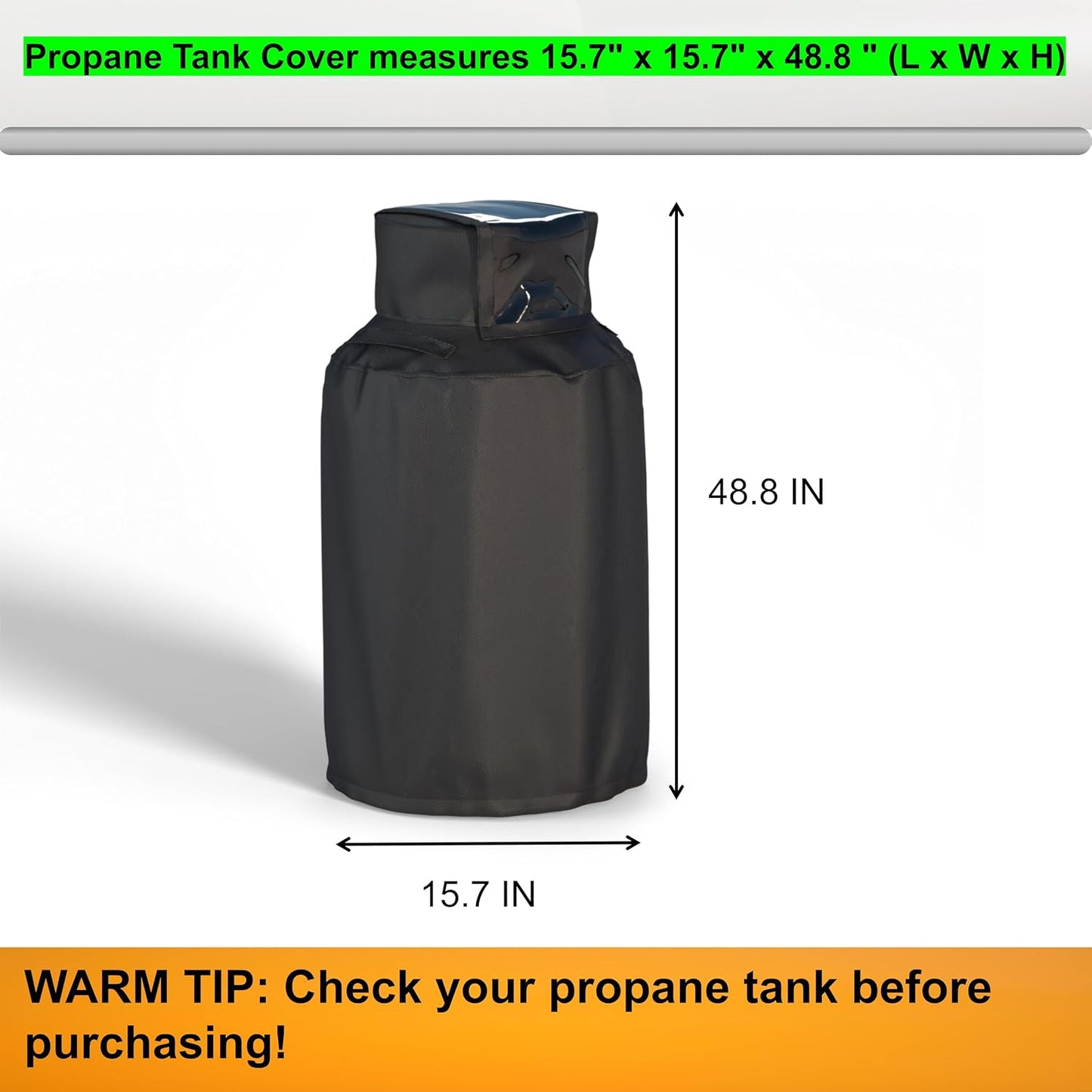Cubierta tanque propano 100lb tela Oxford 600D doble capa