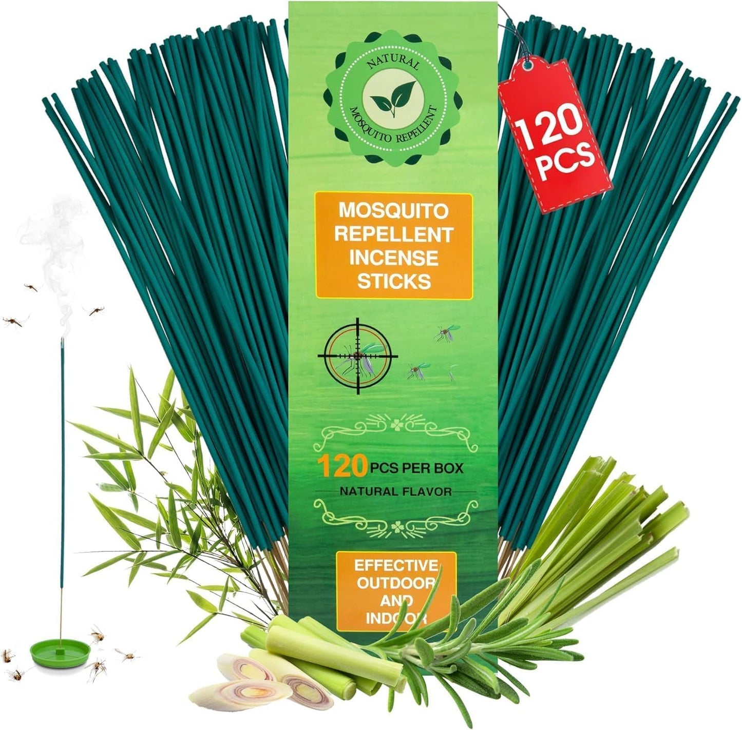 120 Pzas Repelente Mosquitos Citronela para Exteriores Camping