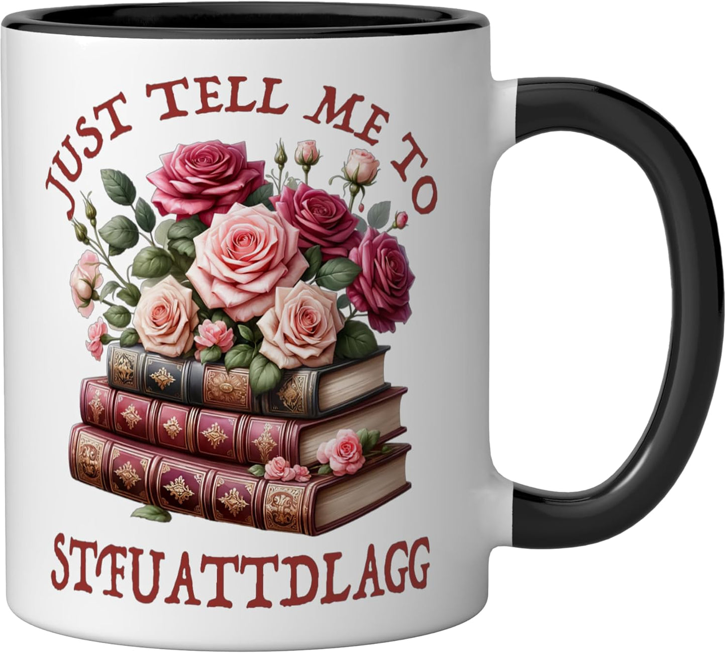Taza cerámica Dark Romance Merch STFUATTDLAGG Good Girls Dirty Books Negro/Blanco