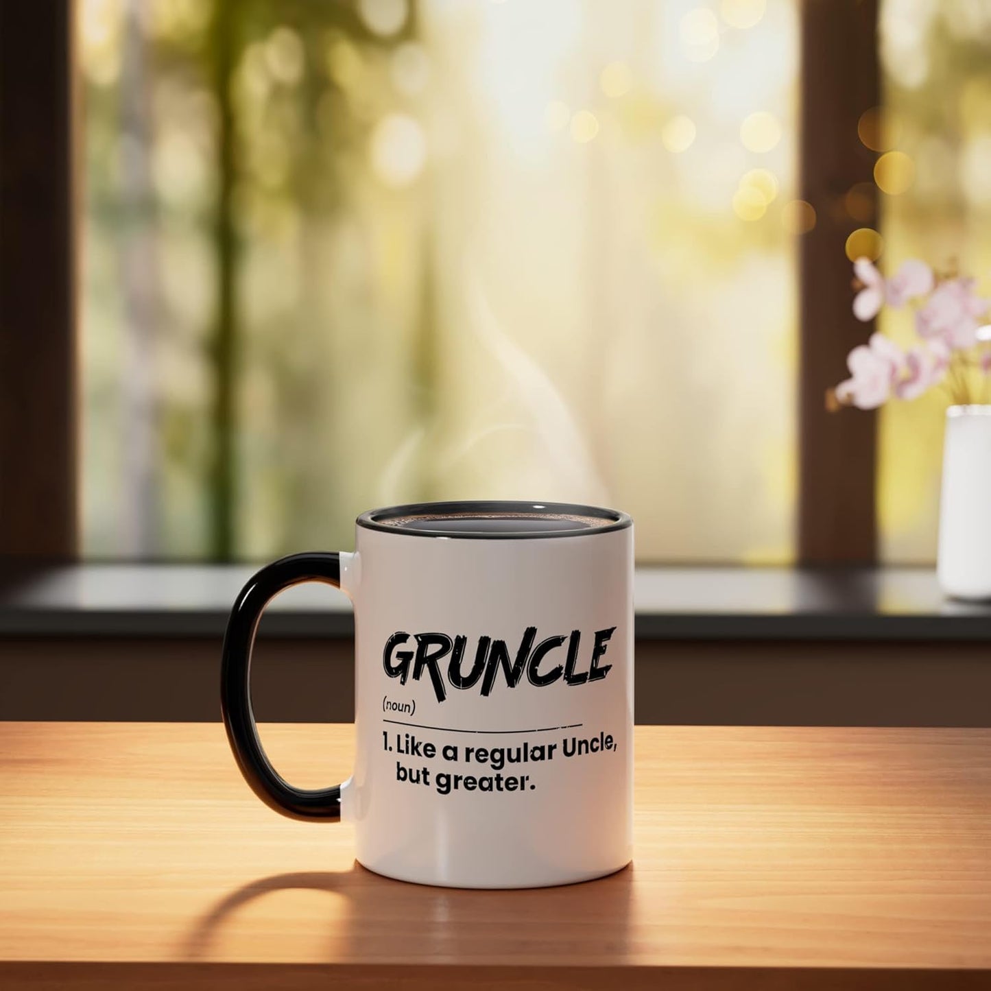 Taza Cerámica Gruncle Negro/Blanco