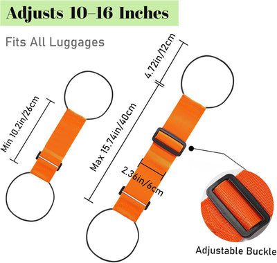 Correas ajustables para maleta elásticas 4PCS naranja
