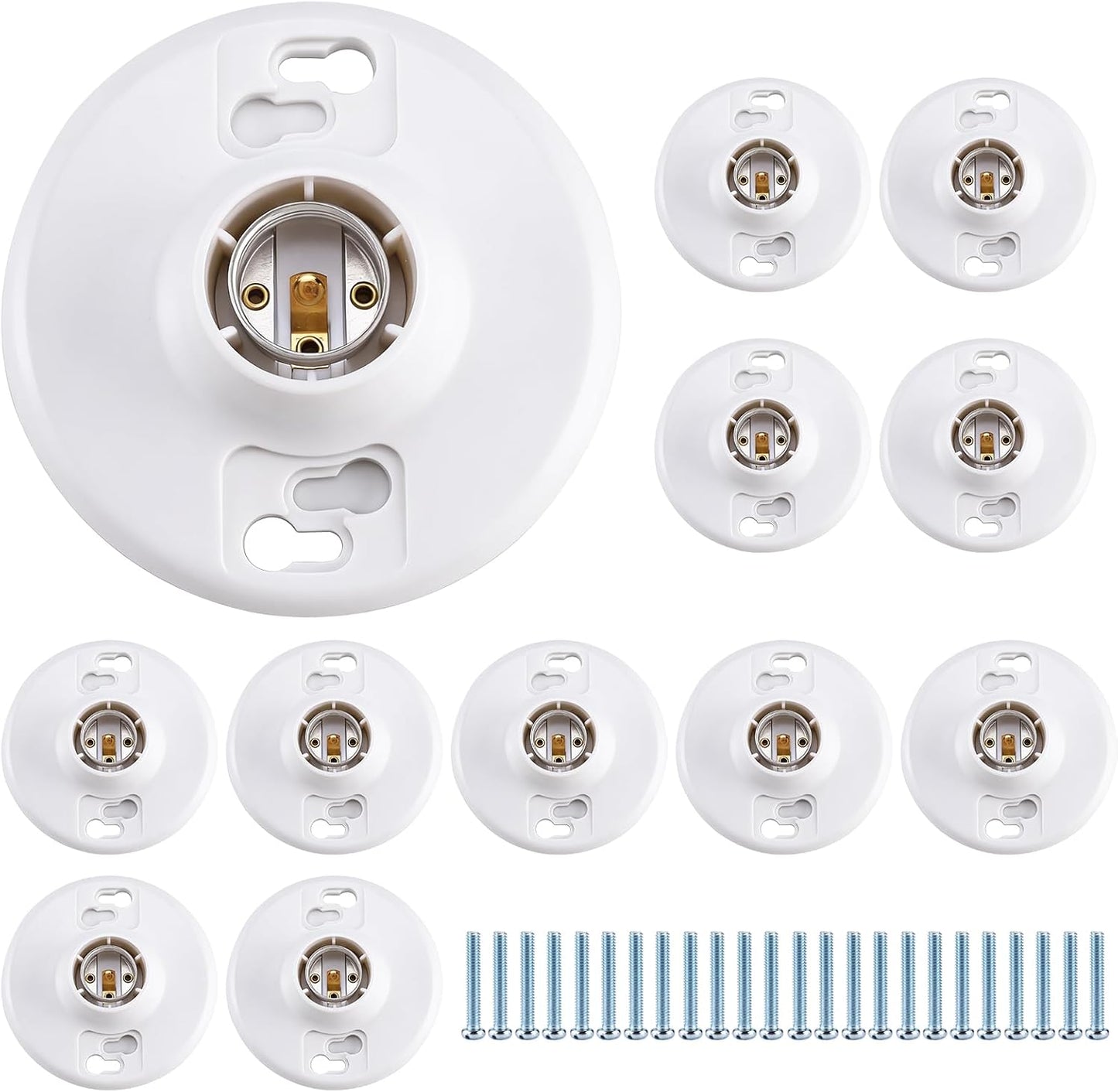 12 Soportes Lámpara E26 Enchufe 660W 250V Resina Fenólica