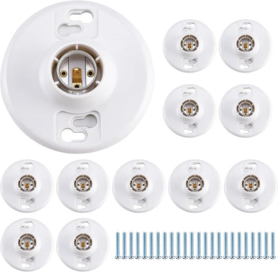 12 Soportes Lámpara E26 Enchufe 660W 250V Resina Fenólica