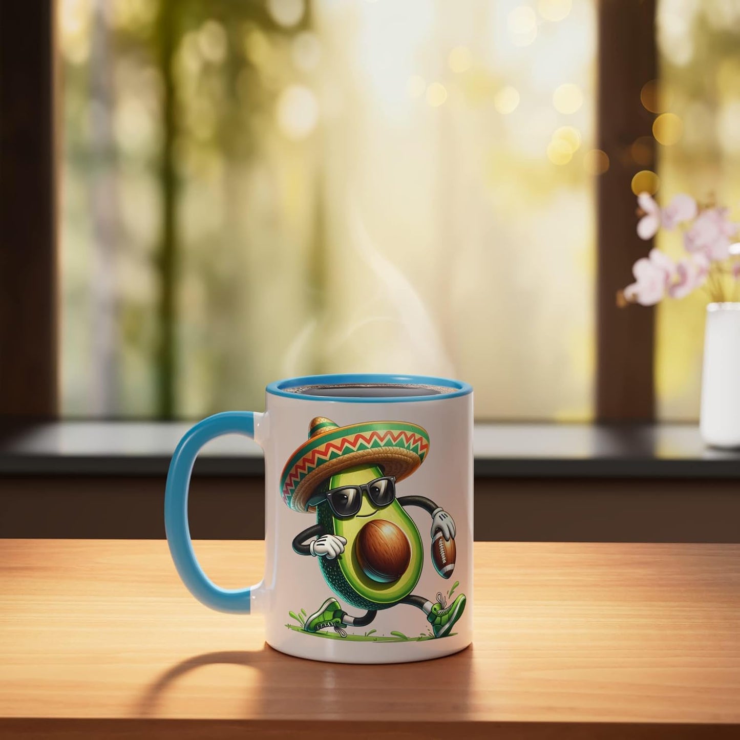 Taza Cerámica Fútbol Cinco De Mayo Azul/Blanco