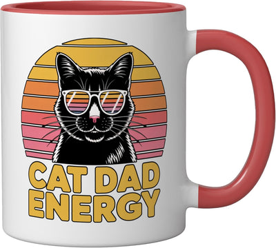 Taza Cerámica para Mascotas Roja/Blanca