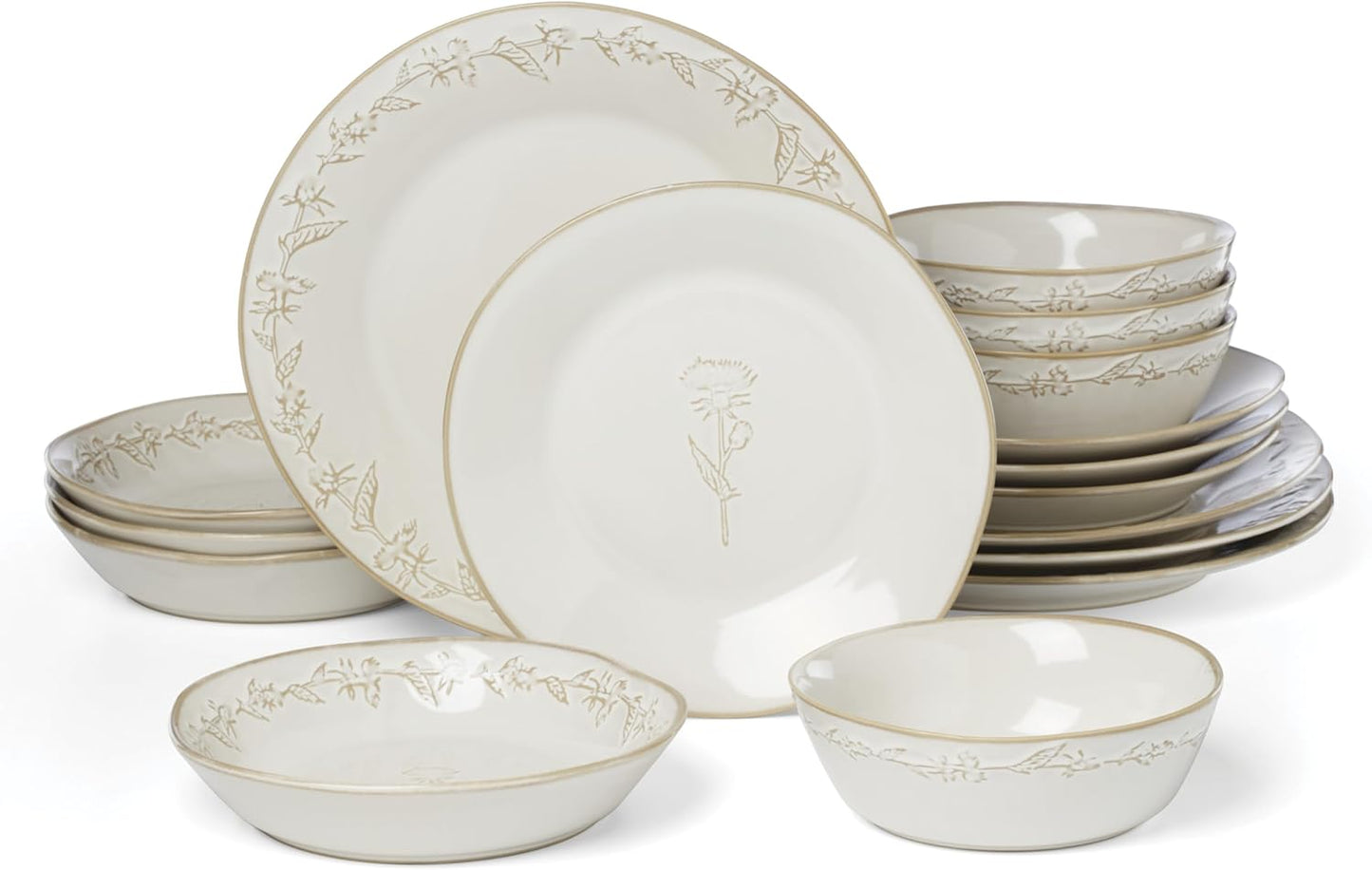 Set 16 Pzas Vajilla Gres Apto Lavavajillas Microondas