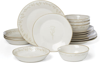 Set 16 Pzas Vajilla Gres Apto Lavavajillas Microondas
