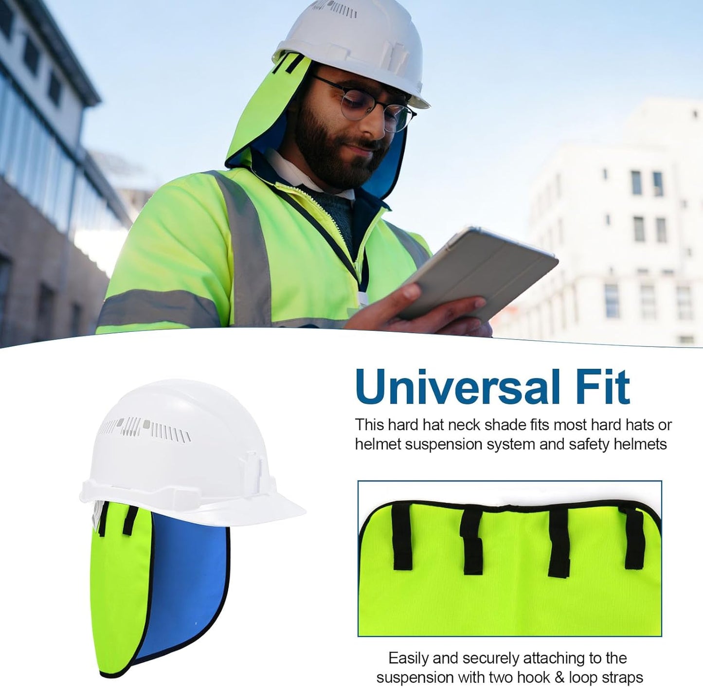 Sombra cuello casco enfriamiento trabajadores construccion