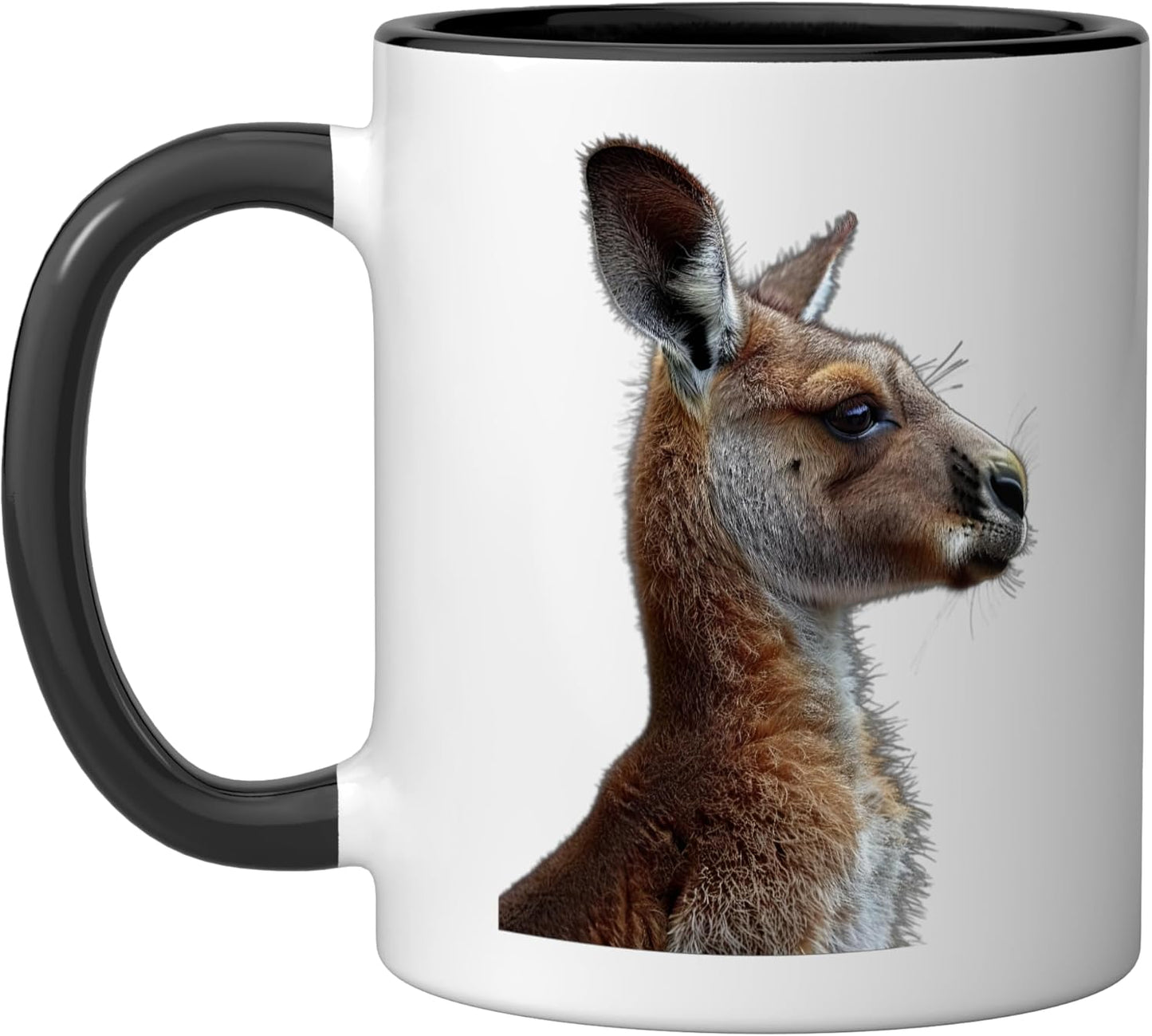Taza cerámica Kangaroo negra/blanca