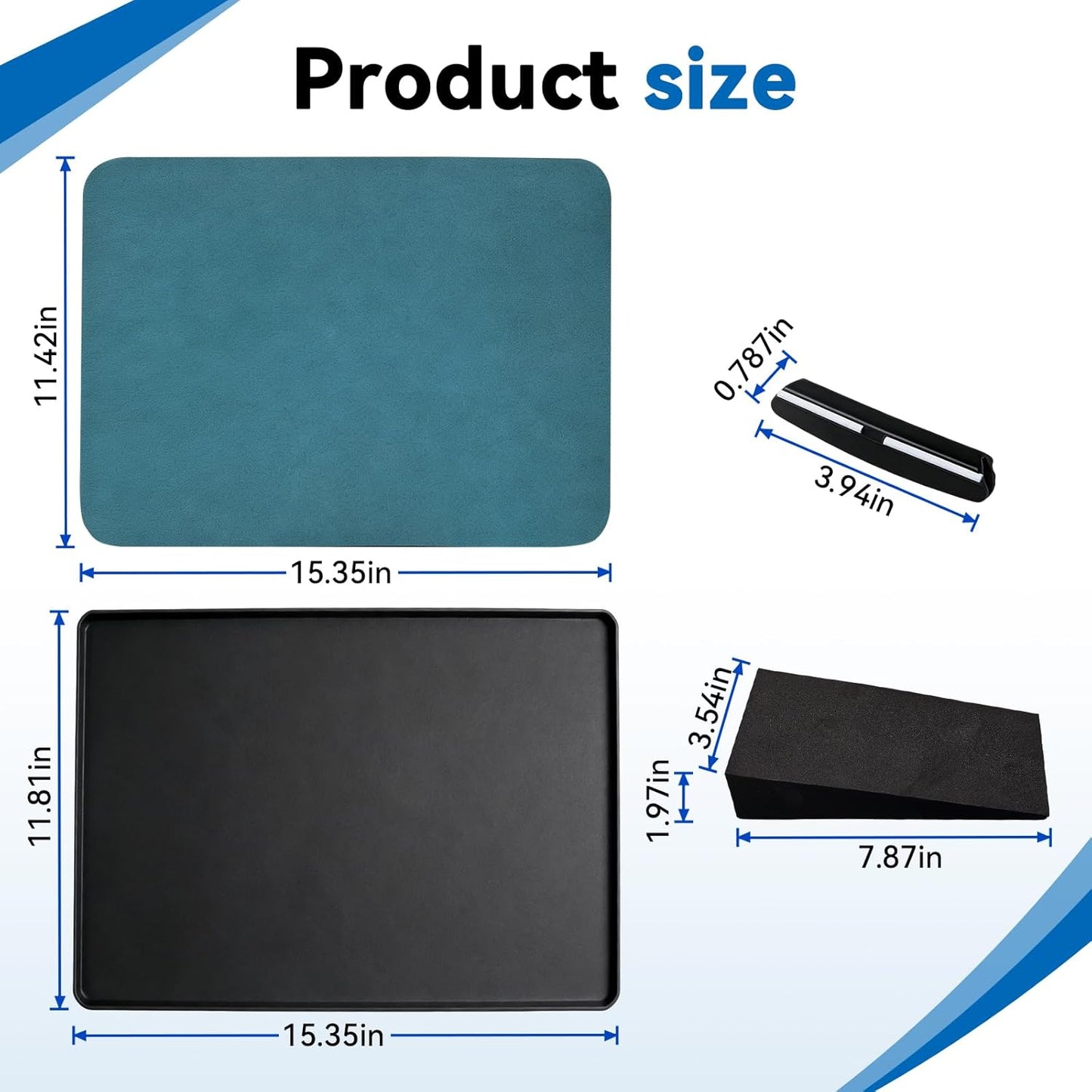 Kit afilado de cuchillos sin ensuciarse con bandeja de silicona y matas absorbentes
