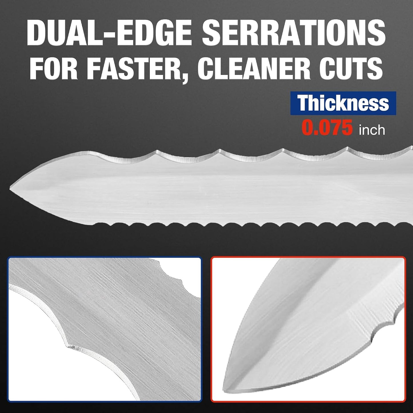 Cuchillo térmico acero inox 11pulg doble filo