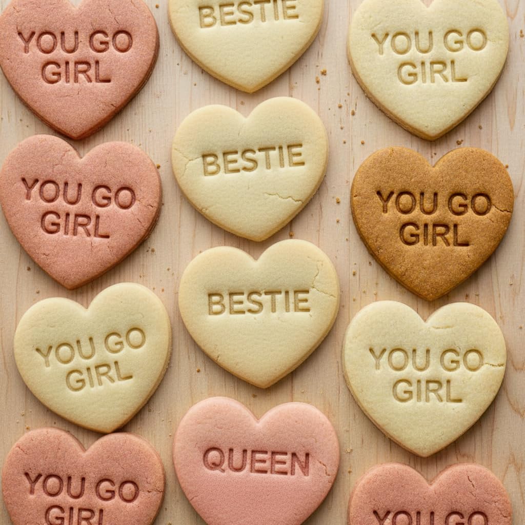 Set 10 Cortadores Galletas Corazón Amistad