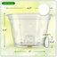 4 Macetas Transparentes 4.5pulg Orquídeas con Drenaje