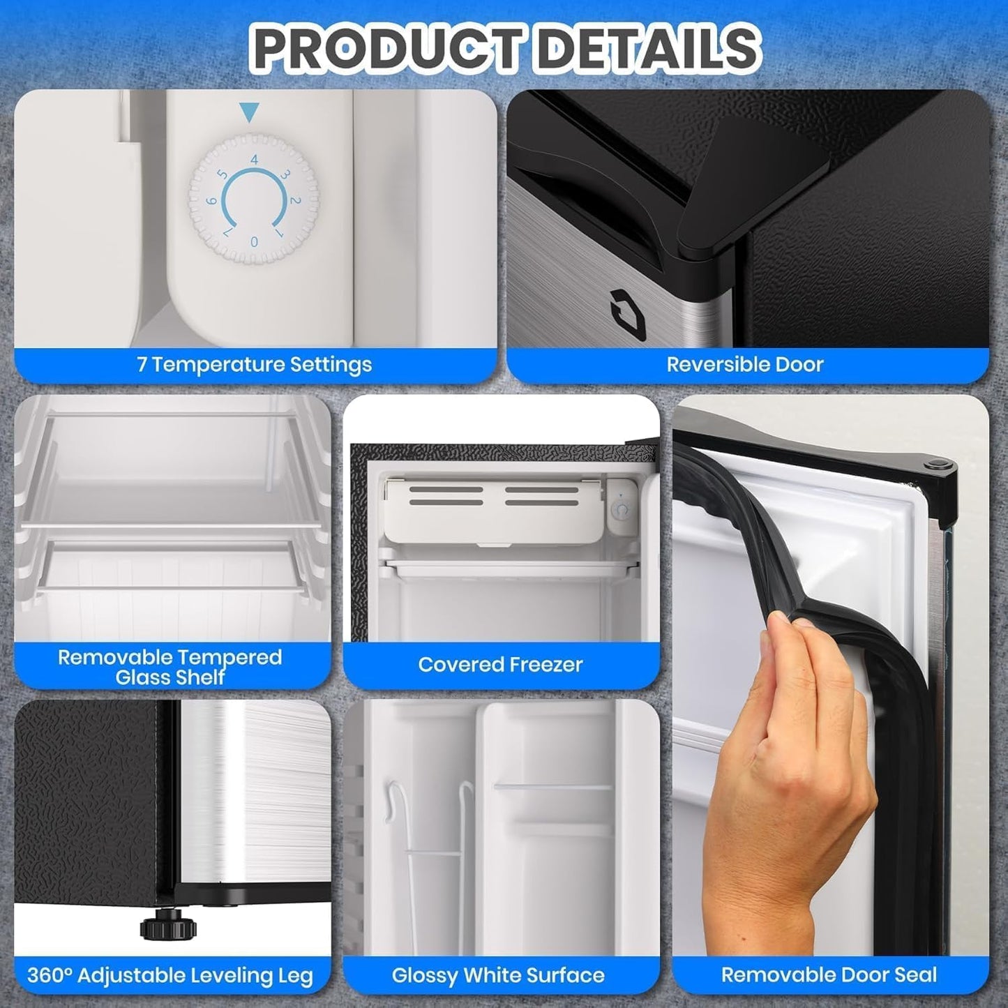 Refrigerador mini 3.2pies cúbicos compacto unida puerta
