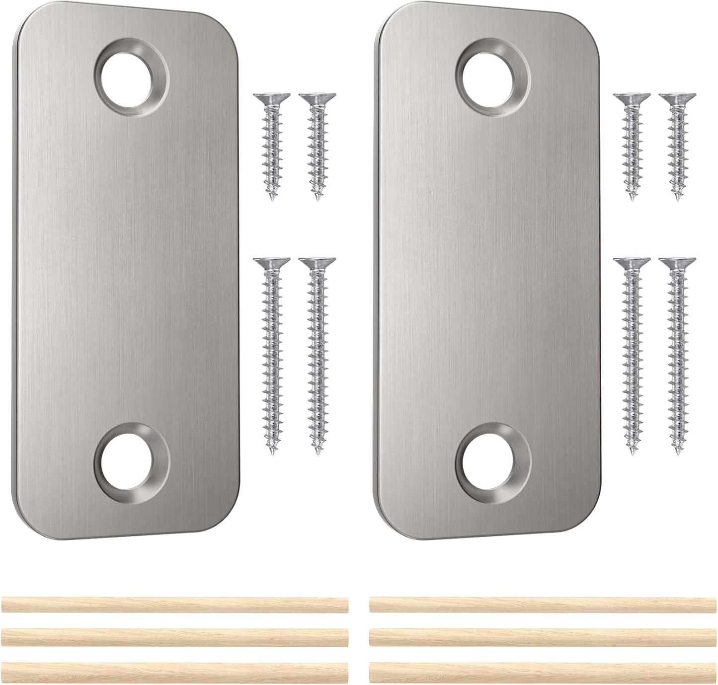 Placa cubierta orificio puerta 1x2-1/4 pulg acero inox