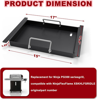 Plancha medio tamaño repuesto parrilla Ninja FlexFlame PG300