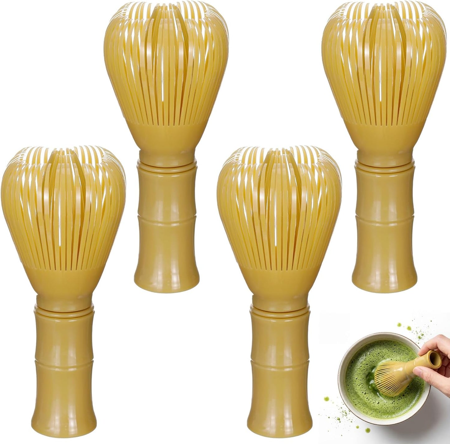 Batidor de plástico matcha LemonRoad, resina reutilizable, agitador japonés Chasen