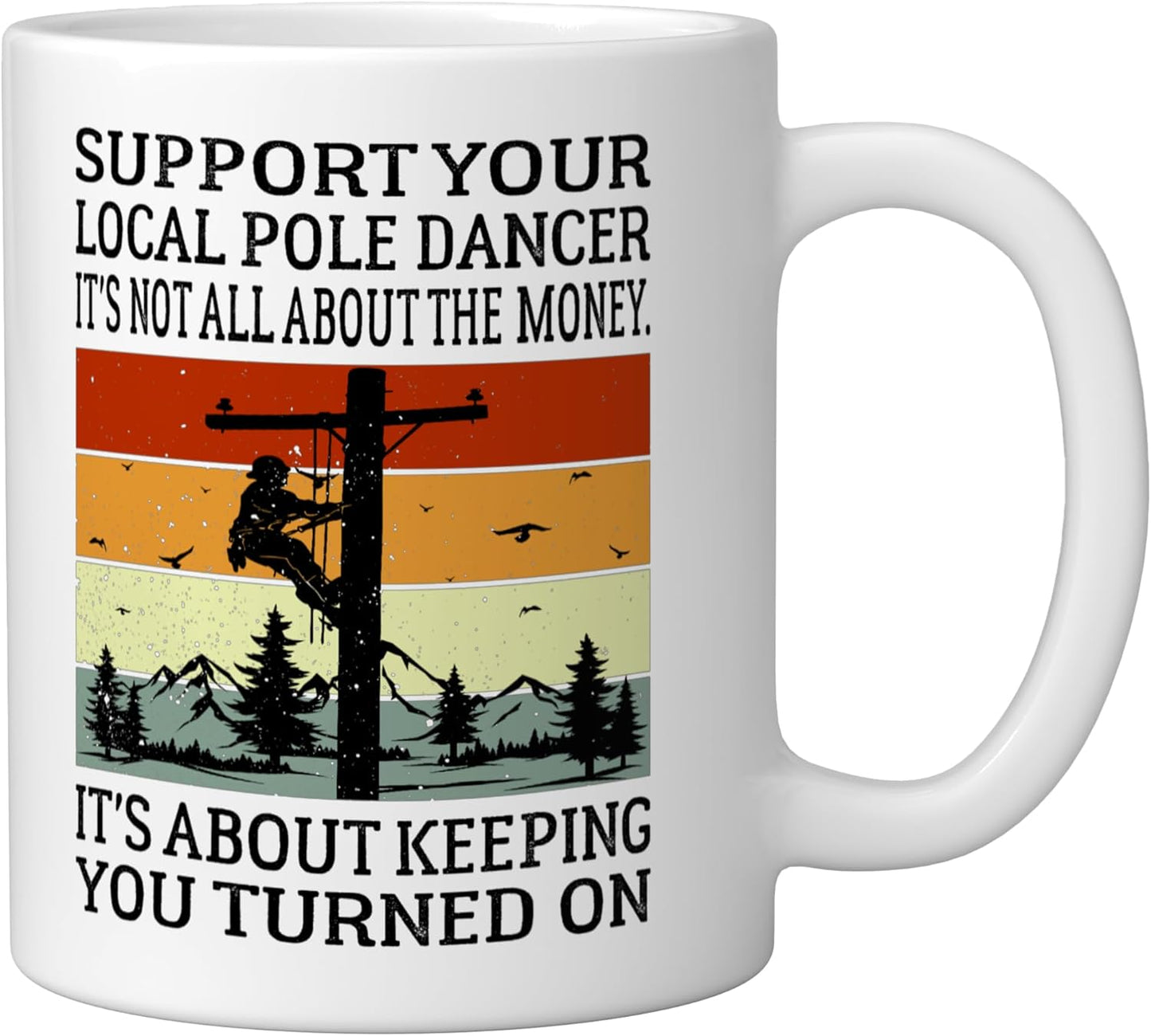 Taza cerámica para electricista de línea blanca