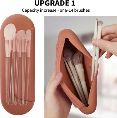 Soporte silicona brochas maquillaje con cierre magnético