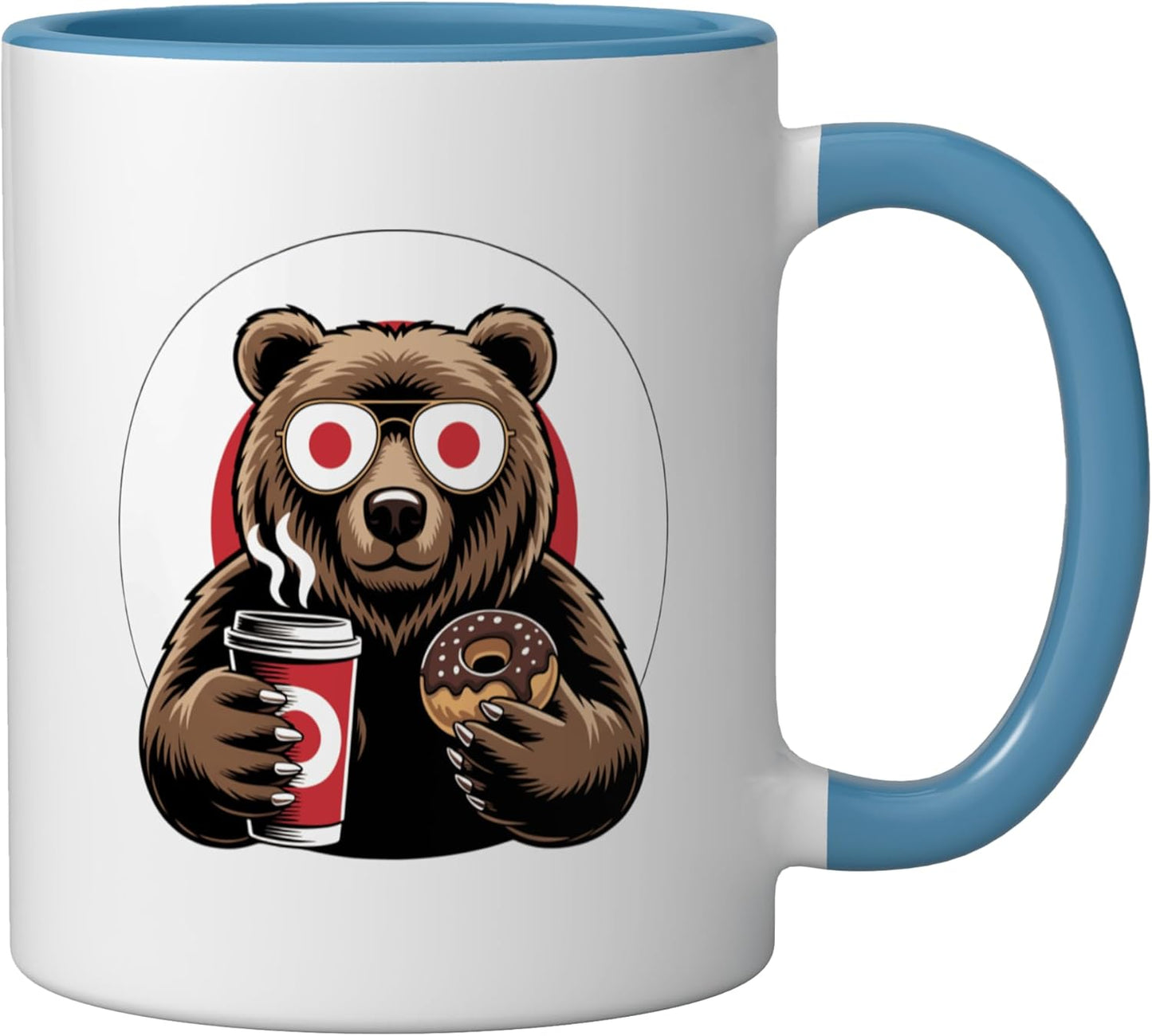 Taza Cerámica Bandera Japón Azul Blanco