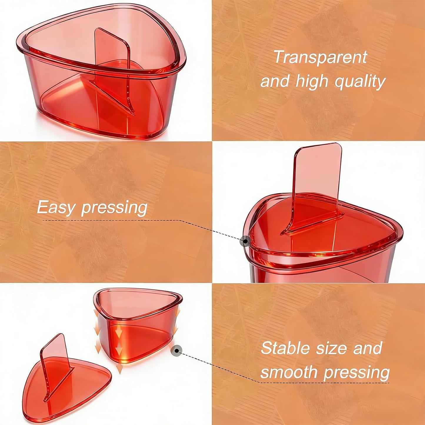 Moldes de bolas de arroz Onigiri rojo transparente antiadherente sin BPA