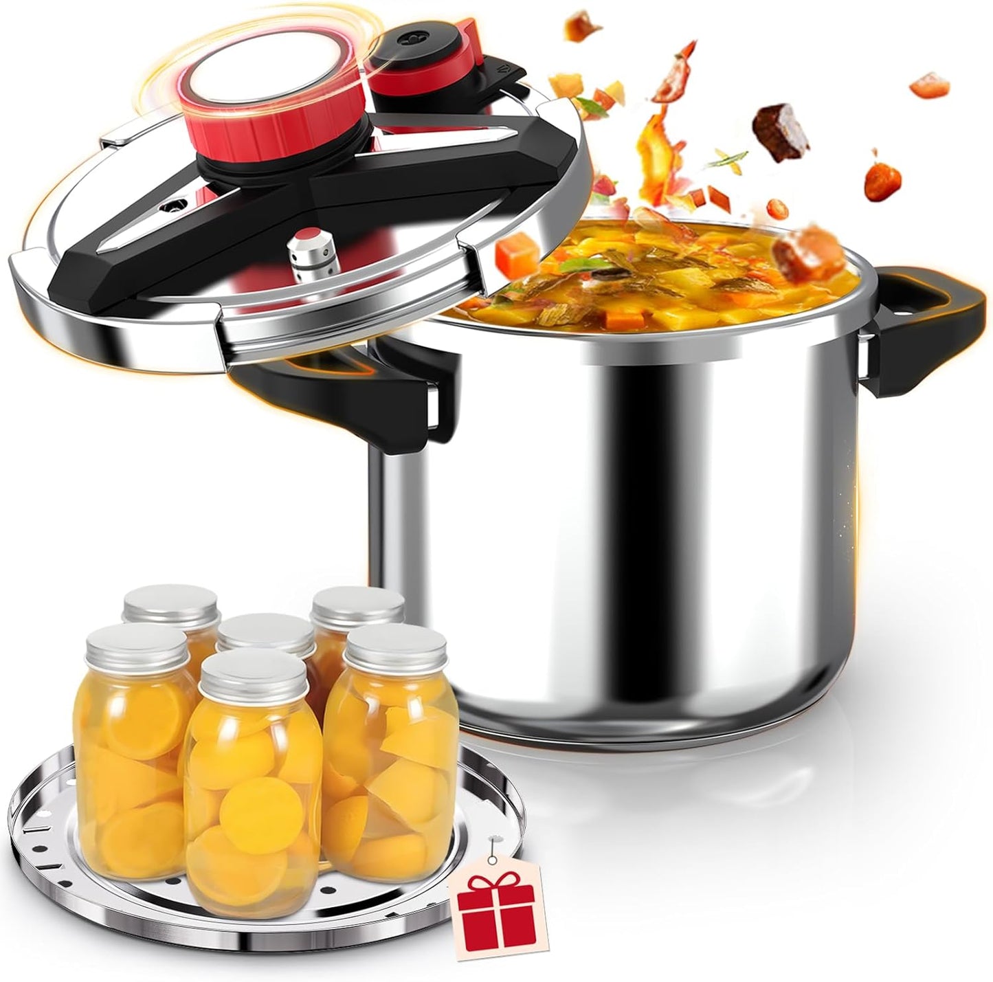 Olla presión acero inox 18/8 32qt bloqueo un solo mano
