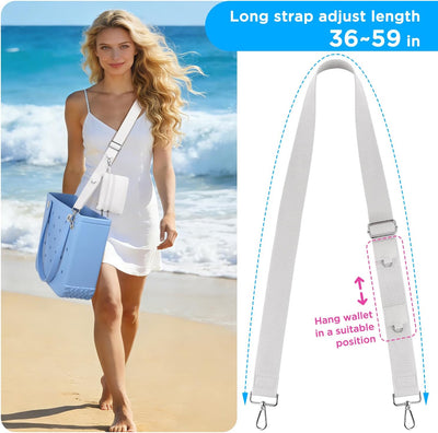 Cartera con correa para Bogg Crema