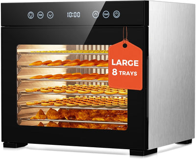 Deshidratador 8 bandejas acero inox 650W con control temperatura