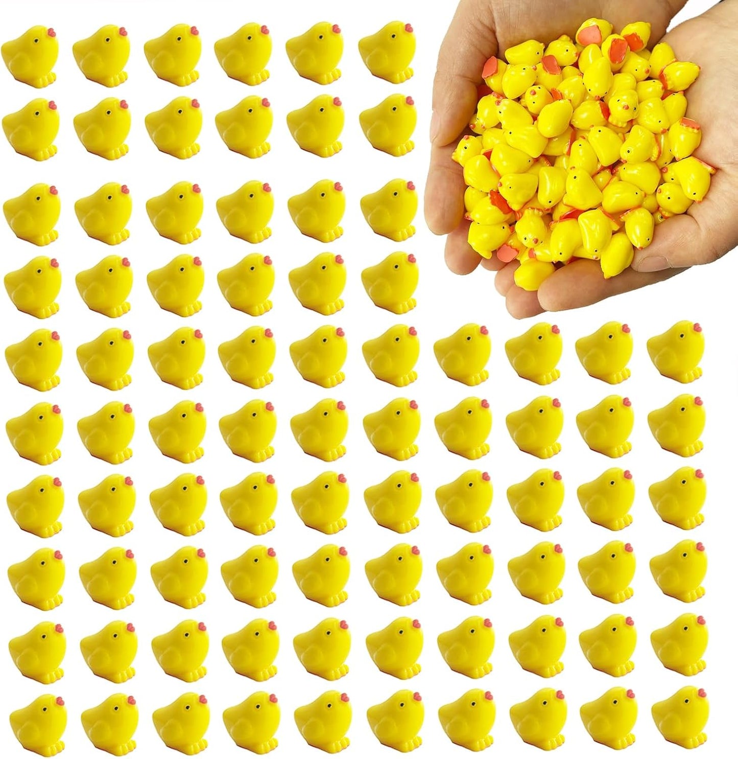 200 Pzas Mini Pollos Resina Jardín de Hadas Terrario