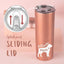 Vaso de viaje aislado de acero inoxidable dorado para Rottweiler