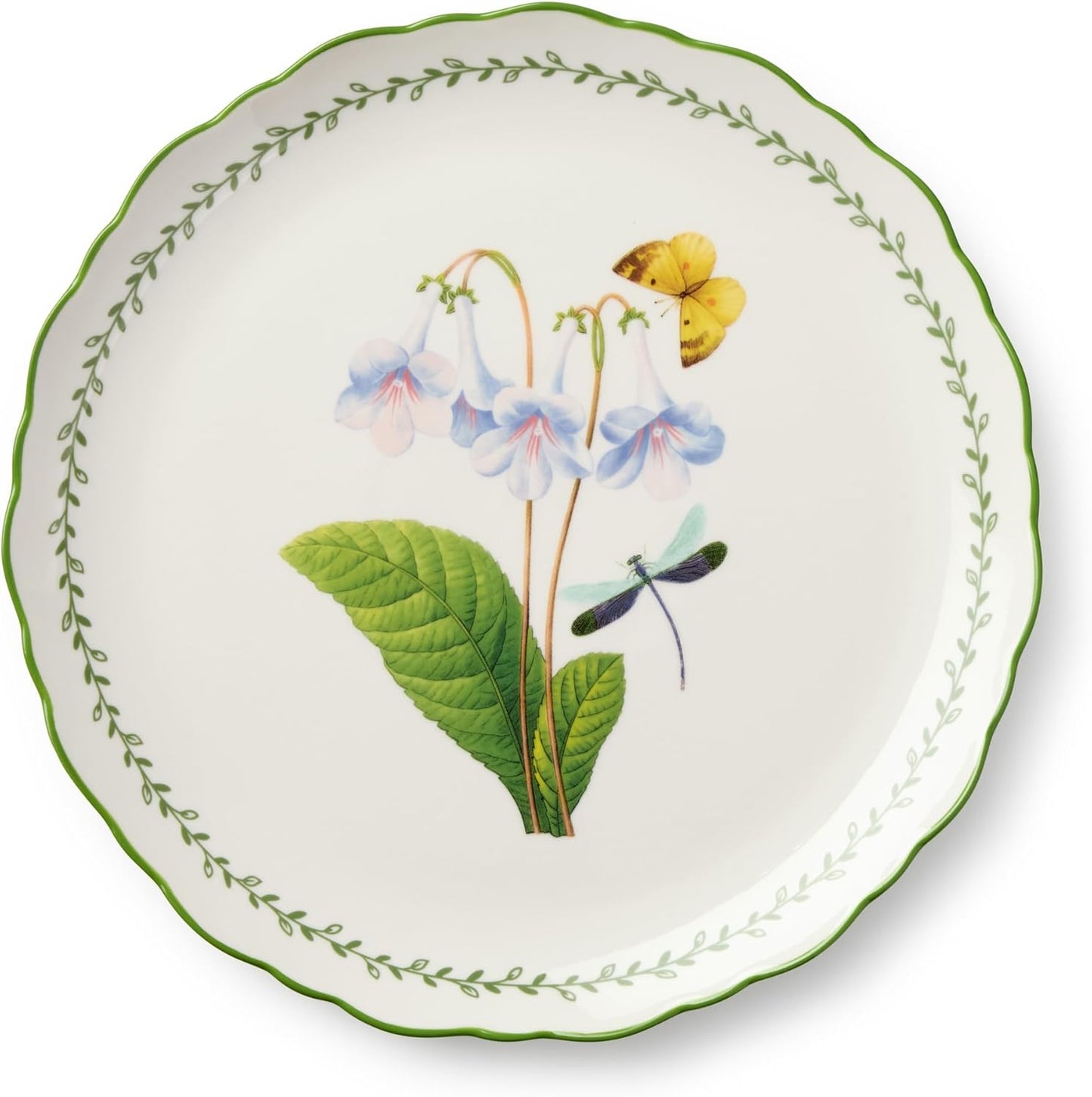 Set 4 Platos Porcelana Elegantes Patrón Artístico