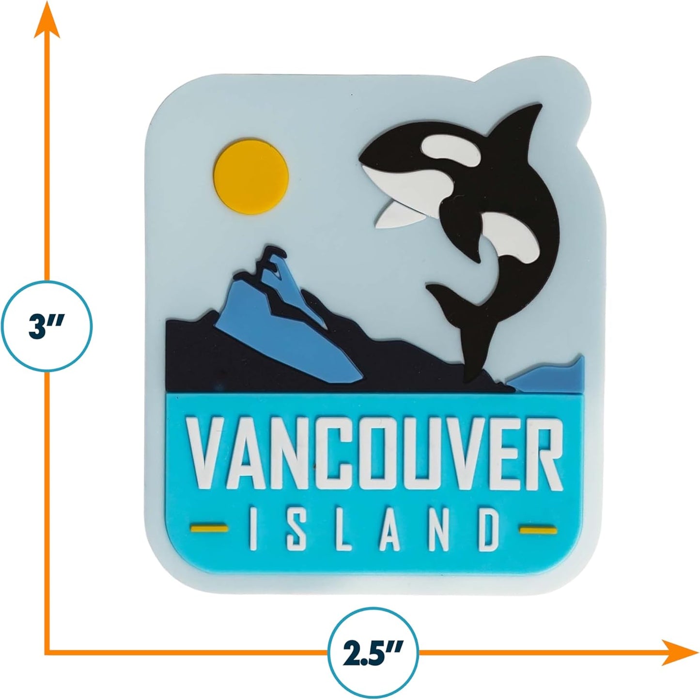 Imán para refrigerador de PVC Vancouver Island y Canadá