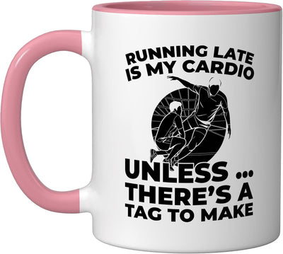 Taza cerámica de kabaddi rosa/blanca deporte de contacto