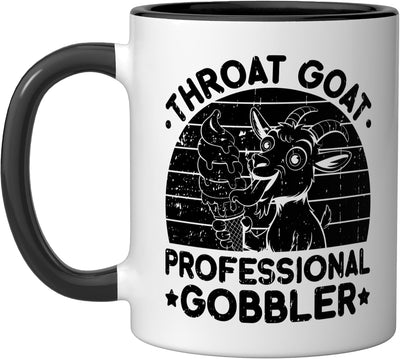 Taza Cerámica Garganta Cabra Humor Negro/Blanco