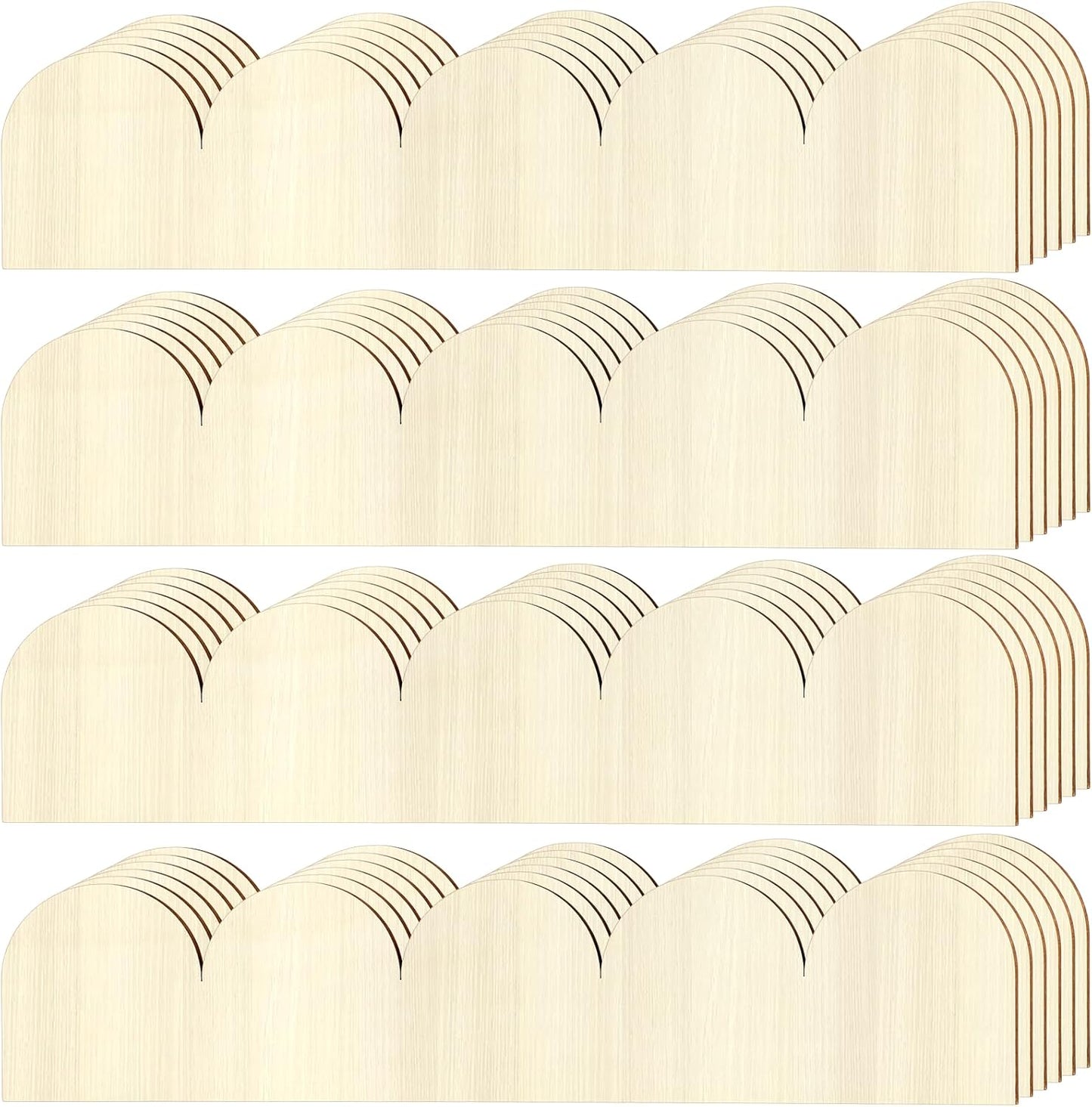 24 Adornos Madera Festoneados Sin Terminar Pared