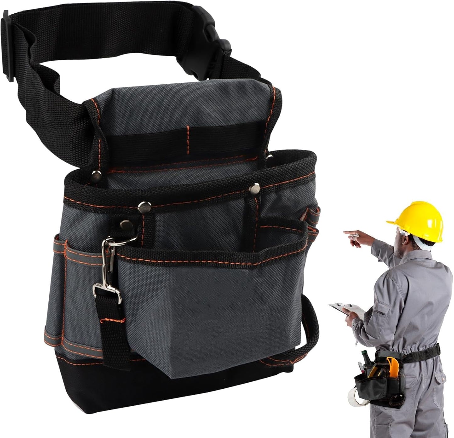 Bolsa herramientas 8 bolsillos con clip cinturón