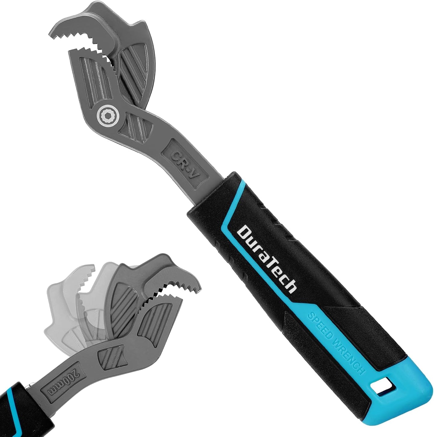 Llave autoajustable 8 pulg 3/8-1" acero CR-V mango antideslizante