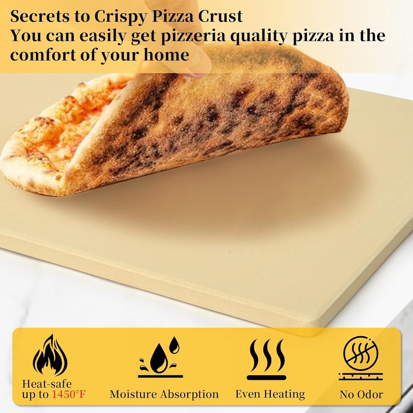 Piedra pizza extra grande 23.6x15.7pulg para horno