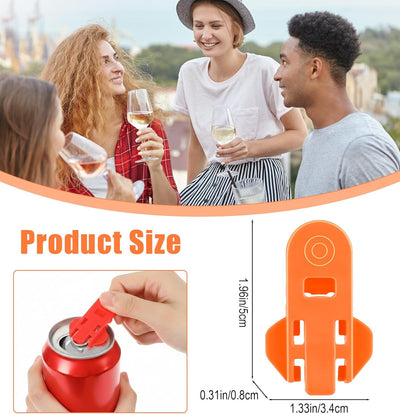 Abrelatas manual para uñas largas, protector de bebidas para pop coke
