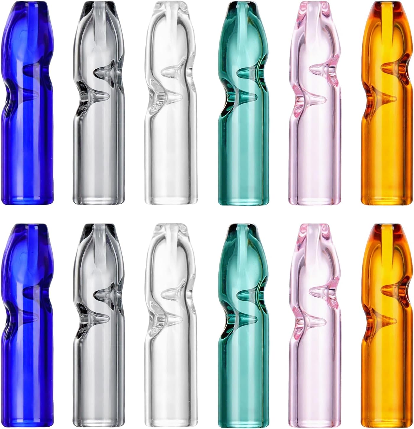 Puntas vidrio reutilizables para boquilla plana multicolor