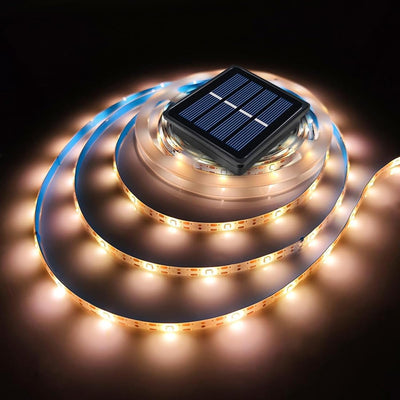 Tira luces LED solares 19.8pies impermeable 3000K 8modos