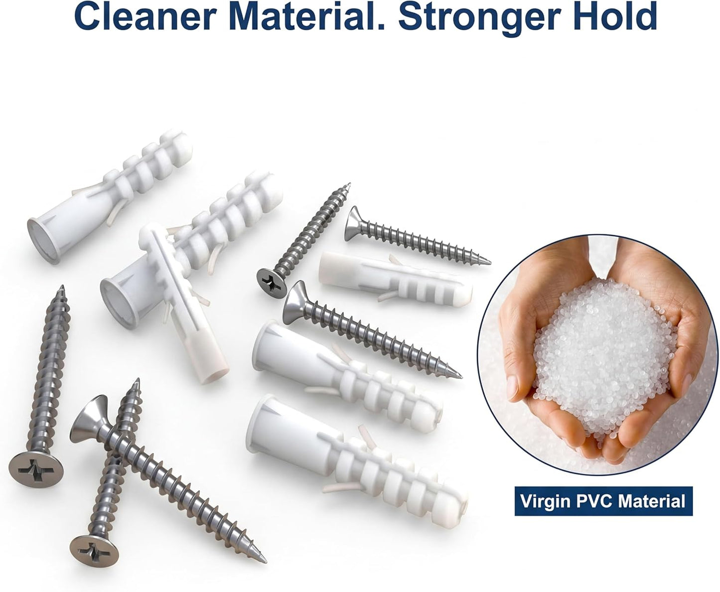 Kit anclajes acero inox y PVC para yeso 264 pzas