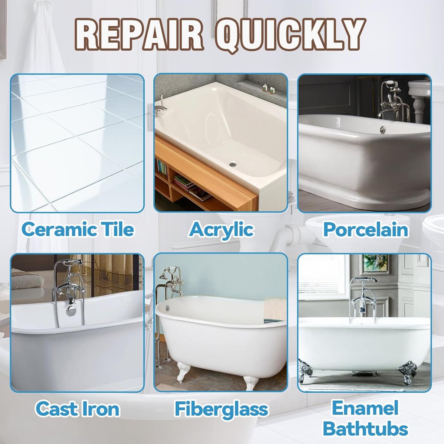 Lápiz pintura retoque blanco brillo alto para bañera y azulejos